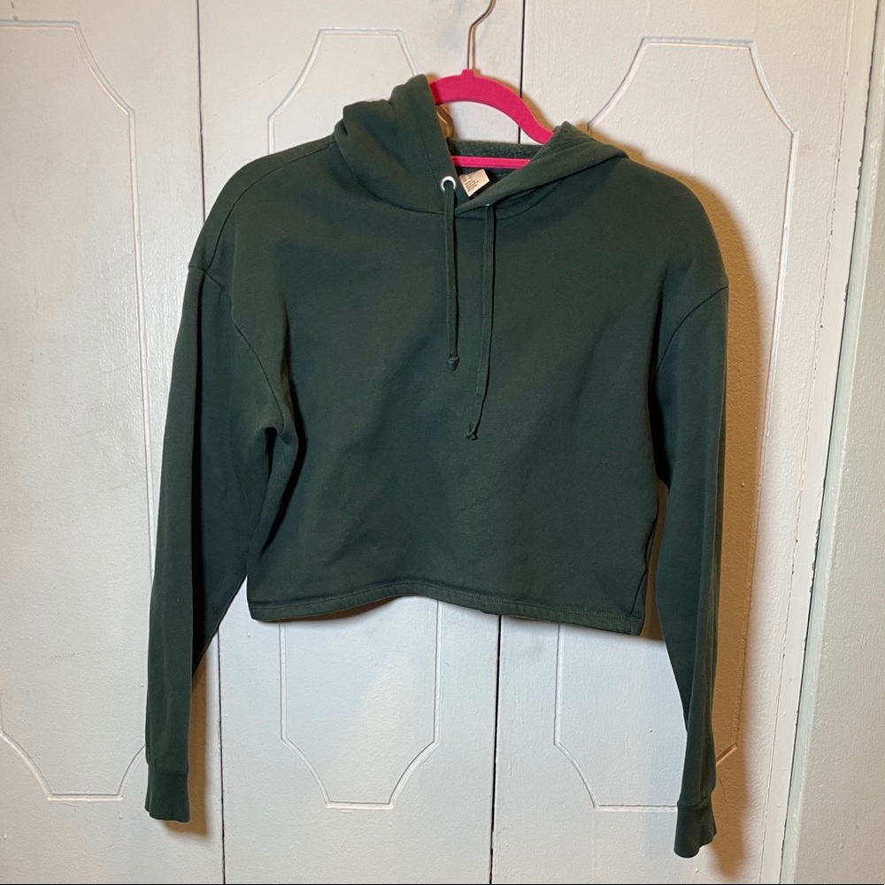 H&M Cropped Hooded Sweatshirt
